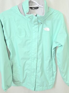 The North Face Girl's Mint Green Waterproof Jacket